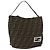 Borsa a tracolla FENDI Zucca Canvas Nero Marrone Auth bs35401