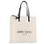 Jimmy Choo Tote Bag Canvas Ivory Silver Auth bs35392A Silber Roh