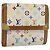 LOUIS VUITTON Portafoglio per Banconote e Carte di Credito Multicolor M92983 Auth 182791 Bianco