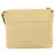 Borsa a tracolla con catena Salvatore Ferragamo in tela e pelle beige oro Auth ka4517A - vista 3