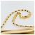 Borsa a tracolla con catena Salvatore Ferragamo in tela e pelle beige oro Auth ka4517A - vista 8