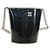 CHANEL Camelia Chain Shoulder Bag Vinyl Blue Silver CC Auth 171291SAM Argento