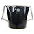 CHANEL Camelia Chain Shoulder Bag Vinyl Blue Silver CC Auth 171291SAM Argento - vista 2