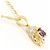 Autre Marque Collana in oro 18K con ametista e diamante D'oro - vista 2