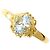 Autre Marque 18K Gelbgoldring mit Aquamarin Golden