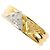 Autre Marque Diamantring aus PT900-Platin und 18K Gelbgold Golden