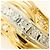 Autre Marque Eleganter Diamantring aus 18K Gold und Platin Golden - Ansicht 2