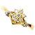 Autre Marque PT900 Platin- und 18K Gelbgold-Ring mit Diamant Golden