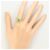 Autre Marque 18K Gelbgold-Ring mit Jade Golden - Ansicht 5