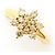 Autre Marque 18K Gelbgold-Ring mit braunem Diamanten Golden