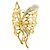 Autre Marque 18K Gelbgold- und Platinring mit Diamant Golden