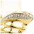 Autre Marque 18K Gelbgold- und Platinring mit Diamant Golden - Ansicht 2