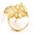 Autre Marque 18K Gelbgold- und Platinring mit Diamant Golden - Ansicht 5