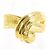 Autre Marque 18K Yellow Gold Band Ring with Diamond Golden