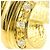 Autre Marque 18K Yellow Gold Band Ring with Diamond Golden - view 2
