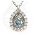 Autre Marque Collana in oro bianco 18K con diamanti blu D'oro