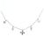 Autre Marque Collana in oro bianco 18K con diamante verde D'oro