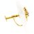 Autre Marque Orecchini a lobo in oro giallo 18K e diamante D'oro - vista 2