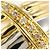 Autre Marque Platin- und Gelbgold-Ring mit Diamant Golden - Ansicht 2