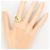 Autre Marque Platin- und Gelbgold-Ring mit Diamant Golden - Ansicht 7