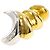Autre Marque Anello a fascia in platino PT900 e oro giallo 18K D'oro