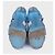 Sandali con plateau in pelle blu Saint Laurent Tribute Taglia 38 - vista 5