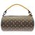 Borsa a tracolla Louis Vuitton Monogram Macassar Soft Polochon Marrone D'oro - vista 2