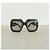 Gucci Occhiali da Sole Oversized Crystal - Nero e Oro - vista 3