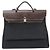 Hermès Borsa Hermes Herbag Zip MM Nero Damier ebene - vista 2