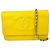 Wallet On Chain Portafoglio con catena Chanel Caviar Giallo