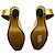 Sandali con tacco block in scamosciato e pelle con borchie beige / oro Fendi - vista 6