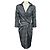 Autre Marque Samantha Sung Black / White Tweed Print Cotton Stretch Wrap Dress