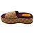 Sandali Slide Gucci Monogramma GG Beige / Rosso Mattone - vista 3