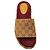 Sandali Slide Gucci Monogramma GG Beige / Rosso Mattone - vista 4