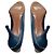 Décolleté in pelle blu con punta tonda classica Gucci - vista 6