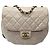 Bolsa Chanel Bubble Flap em couro envelhecido acolchoado lilás claro Roxo