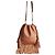 Rebecca Minkoff Borsa a secchiello in pelle marrone con frange