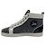 Christian Louboutin Sneaker Alte con Borchie Nero Bianco Blu