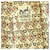 Cravatta in seta stampata Hermès Marrone Rosso Beige Verde - vista 3
