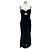 Longchamp Schwarzes langes Seidenkleid