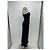 Longchamp Schwarzes langes Seidenkleid - Ansicht 3