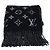 Chal de lana y cachemira Louis Vuitton Castaño Negro - vista 2