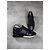 Sneakers Louis Vuitton Run Away in Pelle e Camoscio Nero e Oro D'oro - vista 3