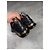 Sneakers Louis Vuitton Run Away in Pelle e Camoscio Nero e Oro D'oro - vista 5