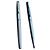 Autre Marque Set de stylos Waterman métal argenté - Plume et Bille avec support Gris