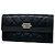 Chanel Boy Long Wallet aus schwarzem Lammleder