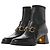 Gucci Quentin Stivaletti Horsebit Pelle Nera Nero