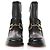 Gucci Quentin Stivaletti Horsebit Pelle Nera Nero - vista 3