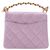 Borsa Chanel Purple Mini Quilted Caviar 31 Rue Cambon Top Handle Porpora - vista 4