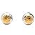 Orecchini a clip rotondi Sunburst in ottone argentato CC e placcato oro Chanel Argento